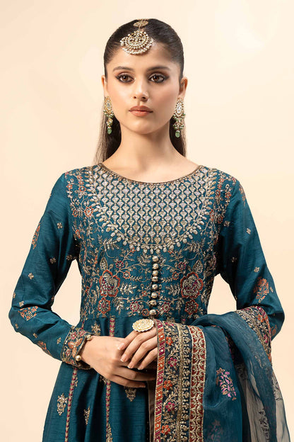 Maira B | Ready to Wear | SF-W24-65 Teal by Maria Faisal - Registered Vendor of : Maria B - type : Wedding Dress - 100% original wedding dresses