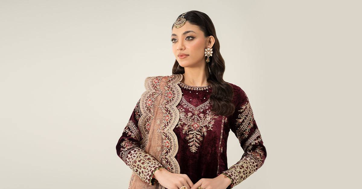 Maira B | Ready to Wear | SF-W24-80 by Maria Faisal - Registered Vendor of : Maria B - type : Wedding Dress - 100% original wedding dresses