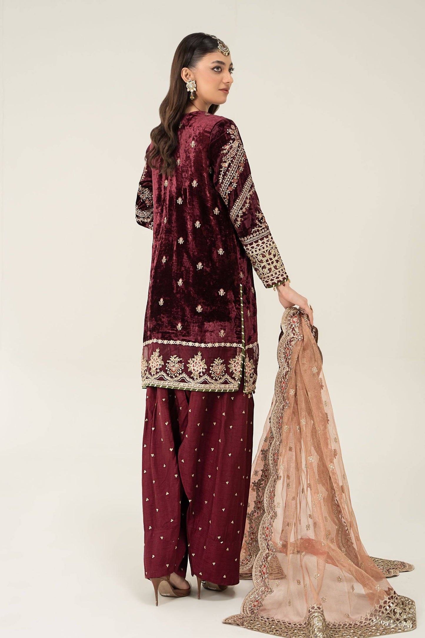 Maira B | Ready to Wear | SF-W24-80 by Maria Faisal - Registered Vendor of : Maria B - type : Wedding Dress - 100% original wedding dresses