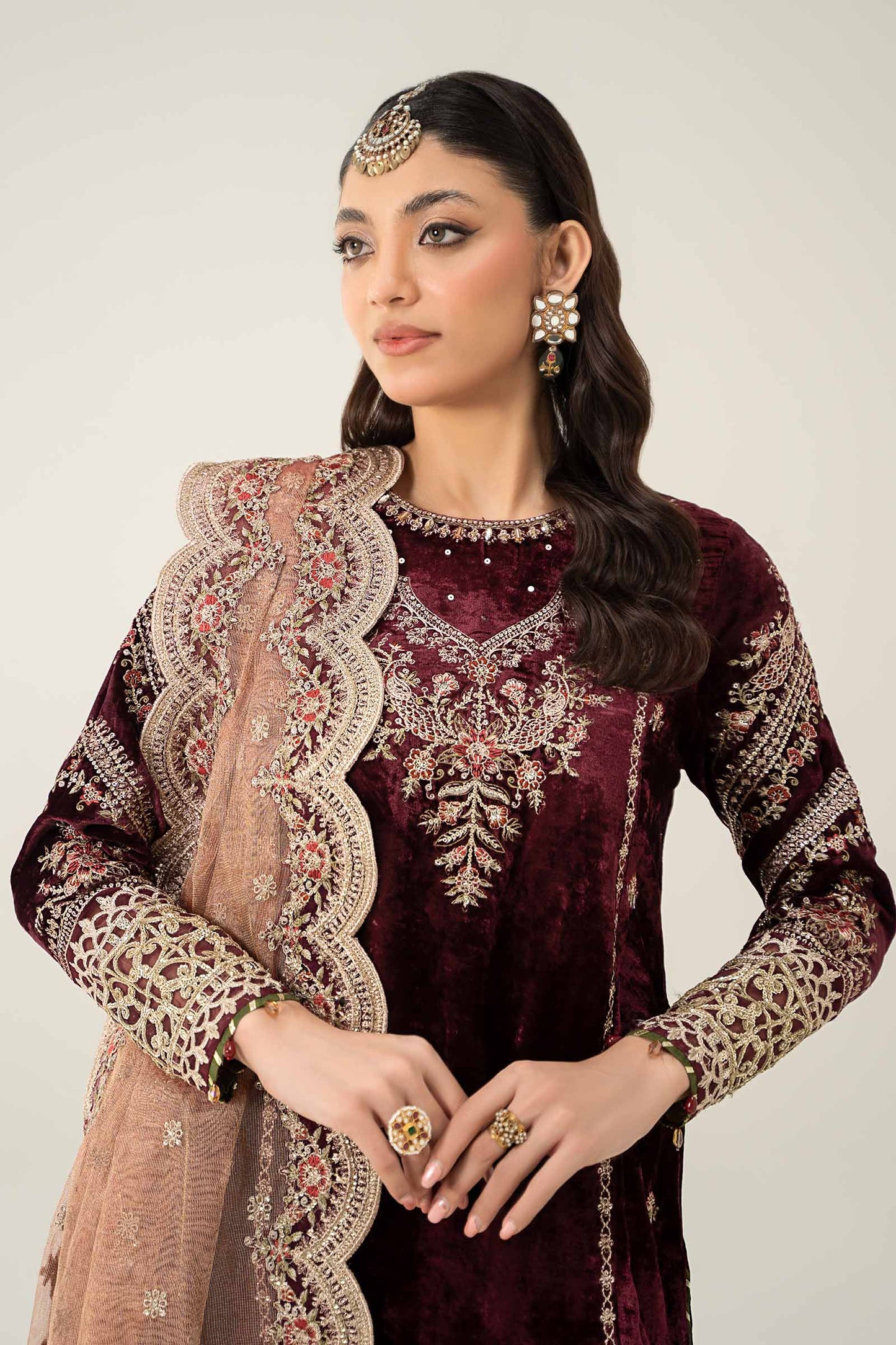 Maira B | Ready to Wear | SF-W24-80 by Maria Faisal - Registered Vendor of : Maria B - type : Wedding Dress - 100% original wedding dresses