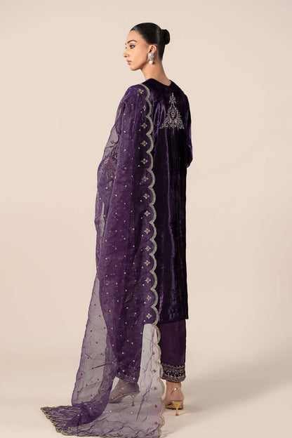 Maira B | Ready to Wear | SF-W24-81 Purple by Maria Faisal - Registered Vendor of : Maria B - type : Wedding Dress - 100% original wedding dresses