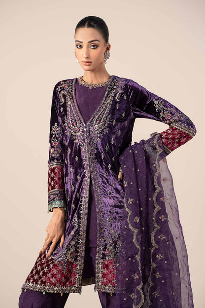 Maira B | Ready to Wear | SF-W24-81 Purple by Maria Faisal - Registered Vendor of : Maria B - type : Wedding Dress - 100% original wedding dresses