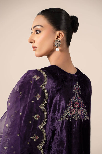 Maira B | Ready to Wear | SF-W24-81 Purple by Maria Faisal - Registered Vendor of : Maria B - type : Wedding Dress - 100% original wedding dresses