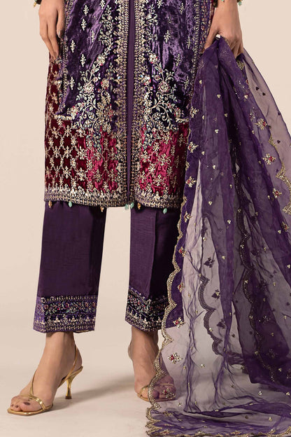 Maira B | Ready to Wear | SF-W24-81 Purple by Maria Faisal - Registered Vendor of : Maria B - type : Wedding Dress - 100% original wedding dresses