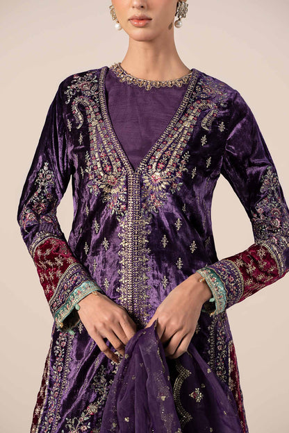 Maira B | Ready to Wear | SF-W24-81 Purple by Maria Faisal - Registered Vendor of : Maria B - type : Wedding Dress - 100% original wedding dresses