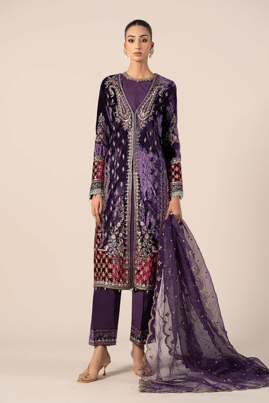 Maira B | Ready to Wear | SF-W24-81 Purple by Maria Faisal - Registered Vendor of : Maria B - type : Wedding Dress - 100% original wedding dresses