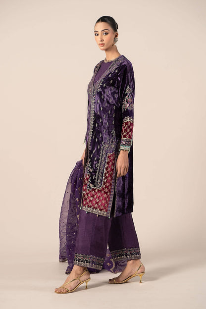 Maira B | Ready to Wear | SF-W24-81 Purple by Maria Faisal - Registered Vendor of : Maria B - type : Wedding Dress - 100% original wedding dresses