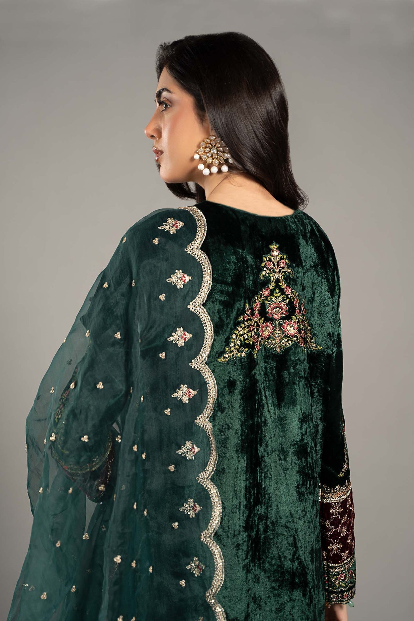 Maira B | Ready to Wear | SF-W24-81 Green by Maria Faisal - Registered Vendor of : Maria B - type : Wedding Dress - 100% original wedding dresses