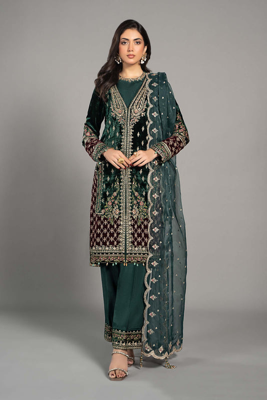 Maira B | Ready to Wear | SF-W24-81 Green by Maria Faisal - Registered Vendor of : Maria B - type : Wedding Dress - 100% original wedding dresses
