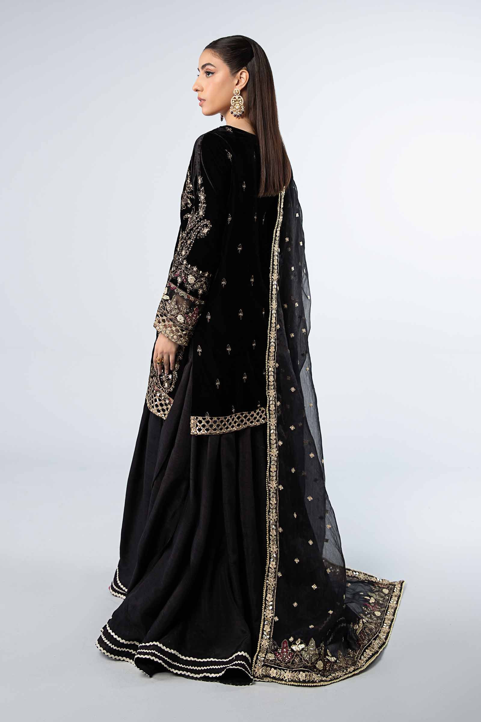 Maira B | Ready to Wear | SF-W24-87 Black by Maria Faisal - Registered Vendor of : Maria B - type : Wedding Dress - 100% original wedding dresses