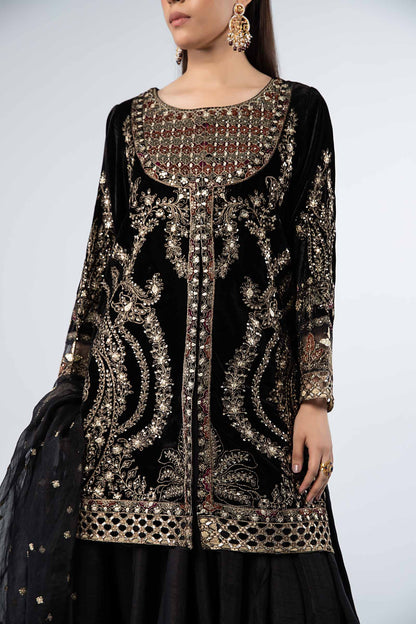 Maira B | Ready to Wear | SF-W24-87 Black by Maria Faisal - Registered Vendor of : Maria B - type : Wedding Dress - 100% original wedding dresses