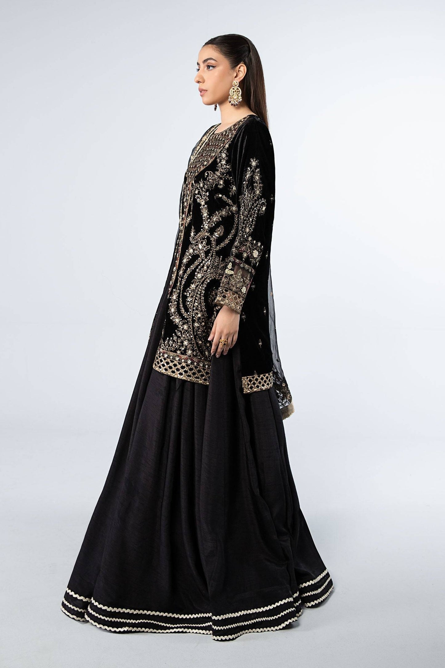 Maira B | Ready to Wear | SF-W24-87 Black by Maria Faisal - Registered Vendor of : Maria B - type : Wedding Dress - 100% original wedding dresses
