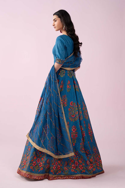 Maria B | Luxury Formals | SF-EF26-04-Blue - Formal Dress - available at Maria Faisal in UK and USA.