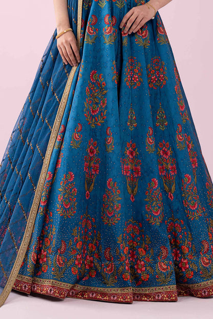 Maria B | Luxury Formals | SF-EF26-04-Blue - Formal Dress - available at Maria Faisal in UK and USA.