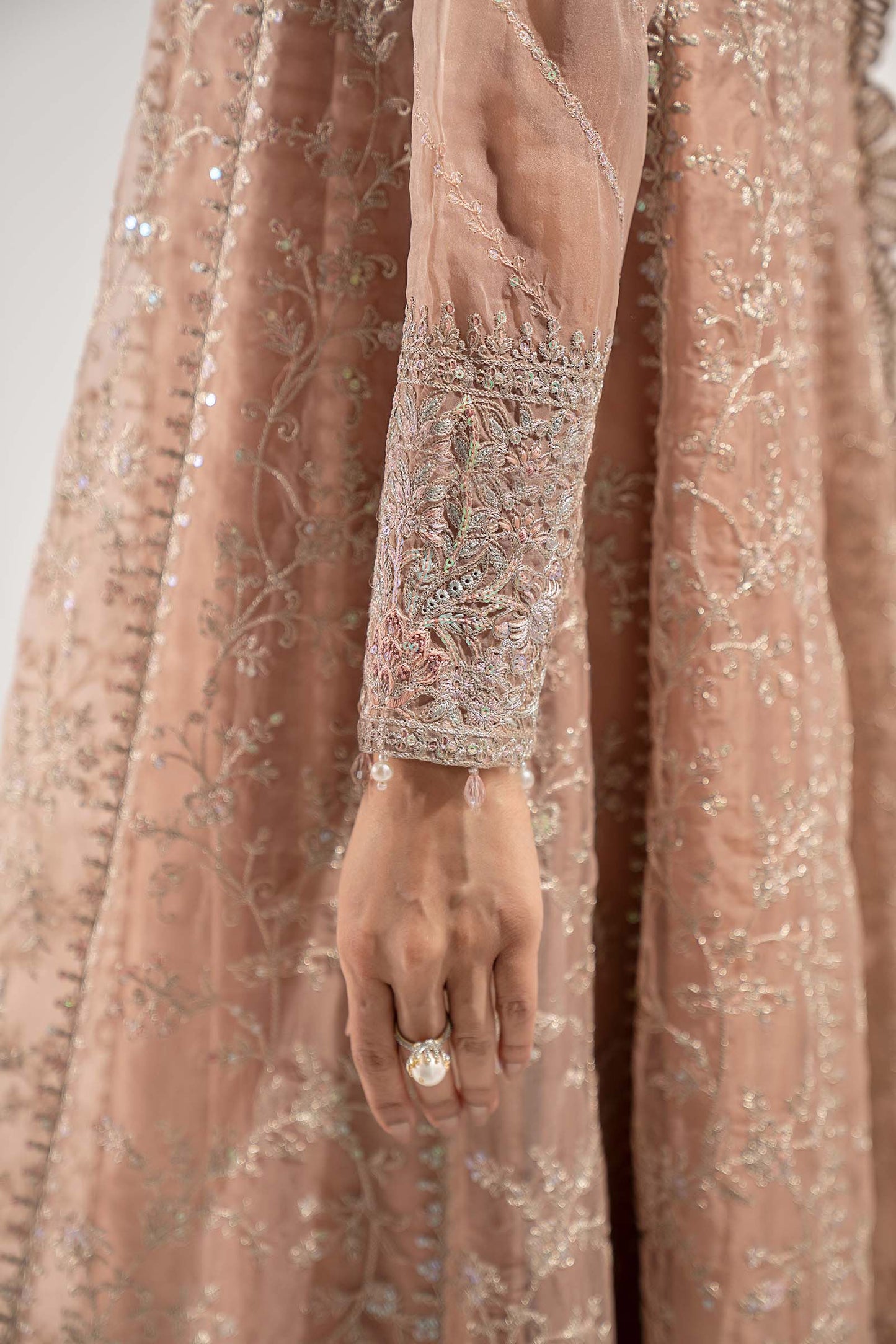 Maria B | Pre Fall Dresses | 3 Piece Embroidered Organza Suit ZS - Ladies Clothes - Maria Faisal