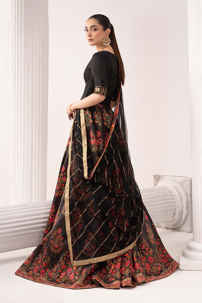 Maria B | Luxury Formals | SF-EF26-04-Black - Formal Dress - available at Maria Faisal in UK and USA.