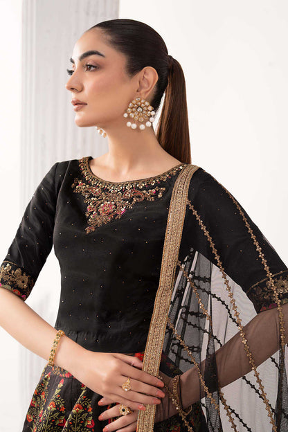 Maria B | Luxury Formals | SF-EF26-04-Black - Formal Dress - available at Maria Faisal in UK and USA.
