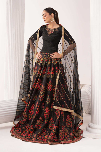 Maria B | Luxury Formals | SF-EF26-04-Black - Formal Dress - available at Maria Faisal in UK and USA.