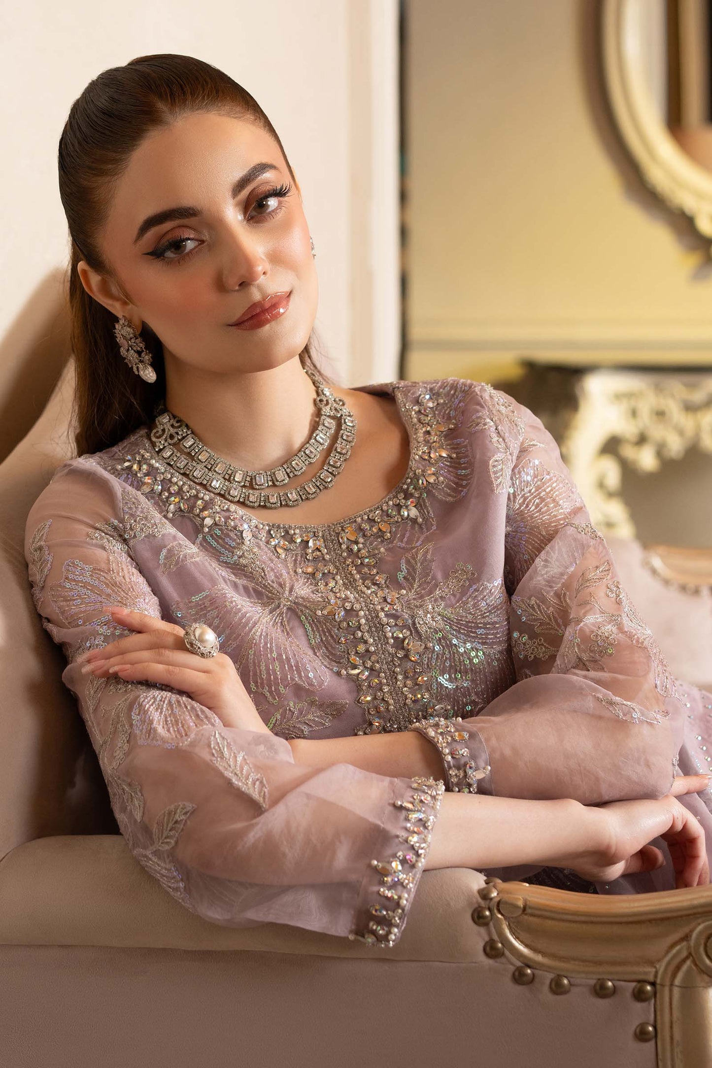 Maria B | Formal Wears | SF-EF25-15 by Maria Faisal - Registered Vendor of : Maria B - type : Ladies Clothes - 100% original wedding dresses