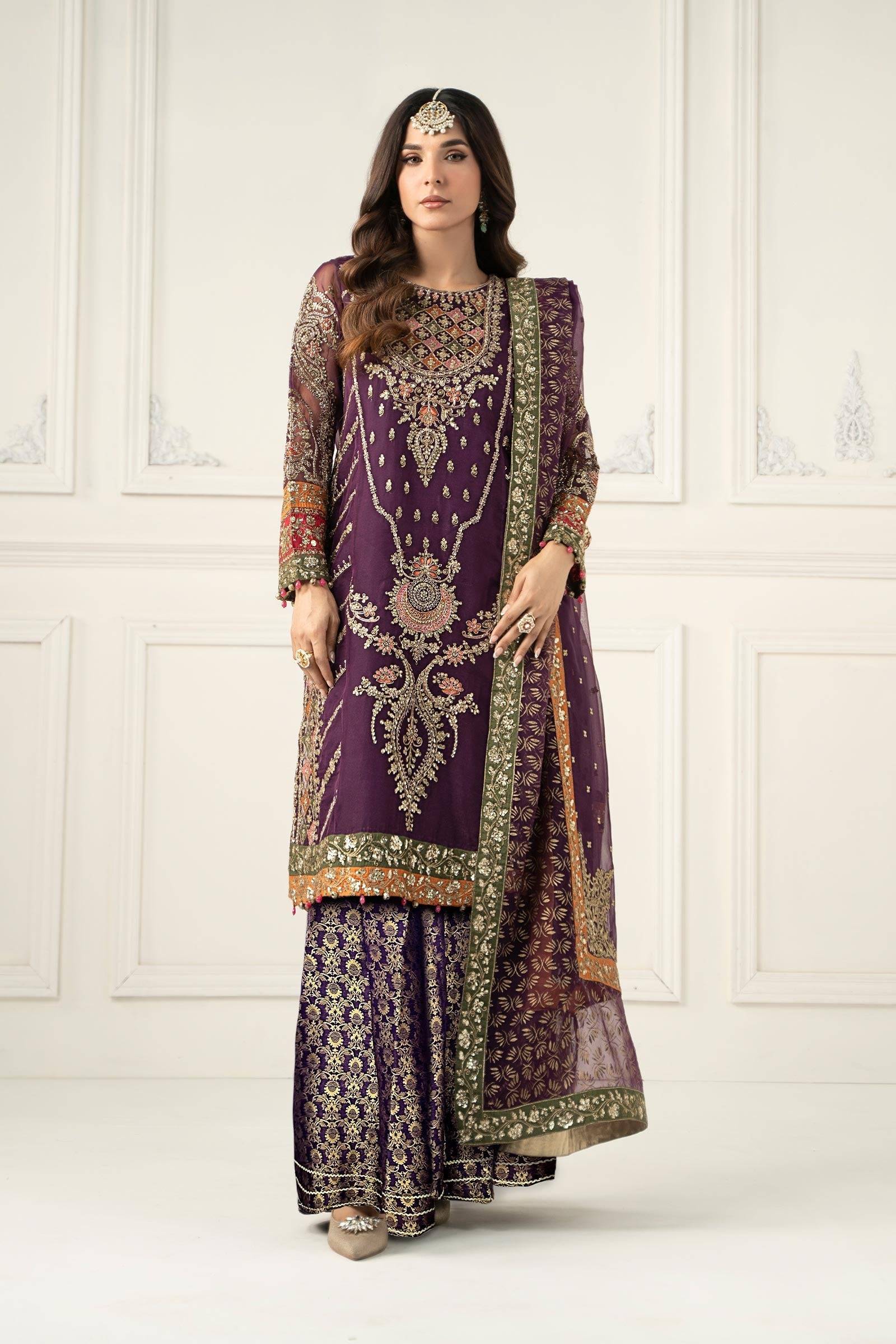 Maria B | Formal Wears | SF-EF25-28 by Maria Faisal - Registered Vendor of : Maria B - type : Ladies Clothes - 100% original wedding dresses