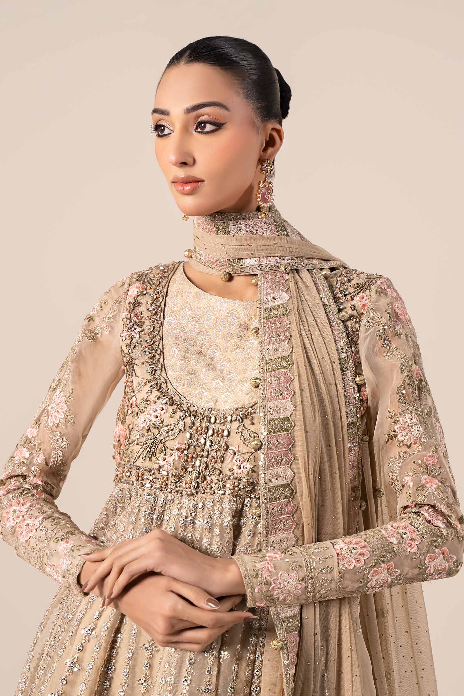 Maira B | Ready to Wear | SF-EF25-43 Coffee by Maria Faisal - Registered Vendor of : Maria B - type : Wedding Dress - 100% original wedding dresses