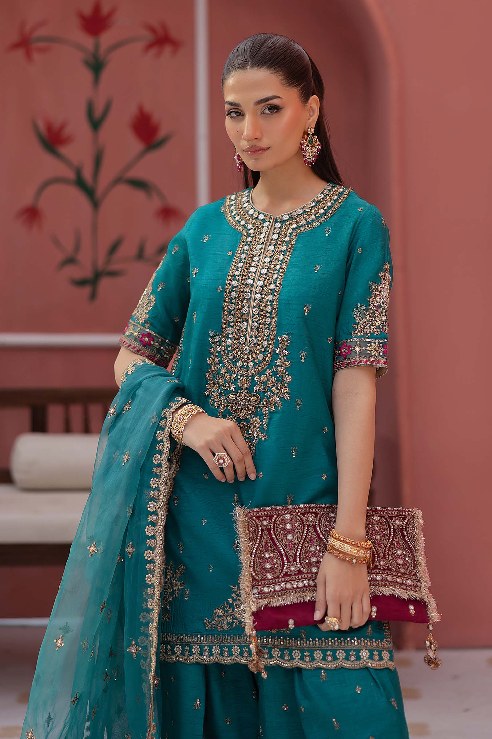 Maria B | Formal Wears | SF-EF25-63 by Maria Faisal - Registered Vendor of : Maria B - type : Ladies Clothes - 100% original wedding dresses