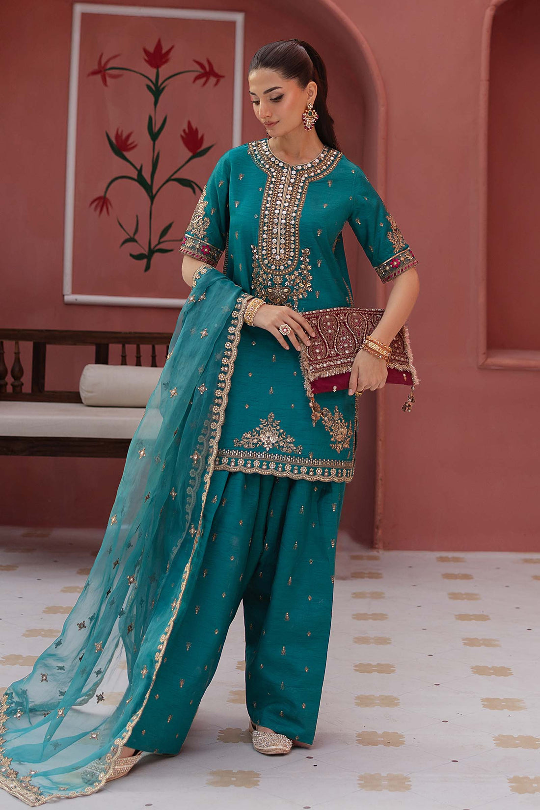 Maria B | Formal Wears | SF-EF25-63 by Maria Faisal - Registered Vendor of : Maria B - type : Ladies Clothes - 100% original wedding dresses