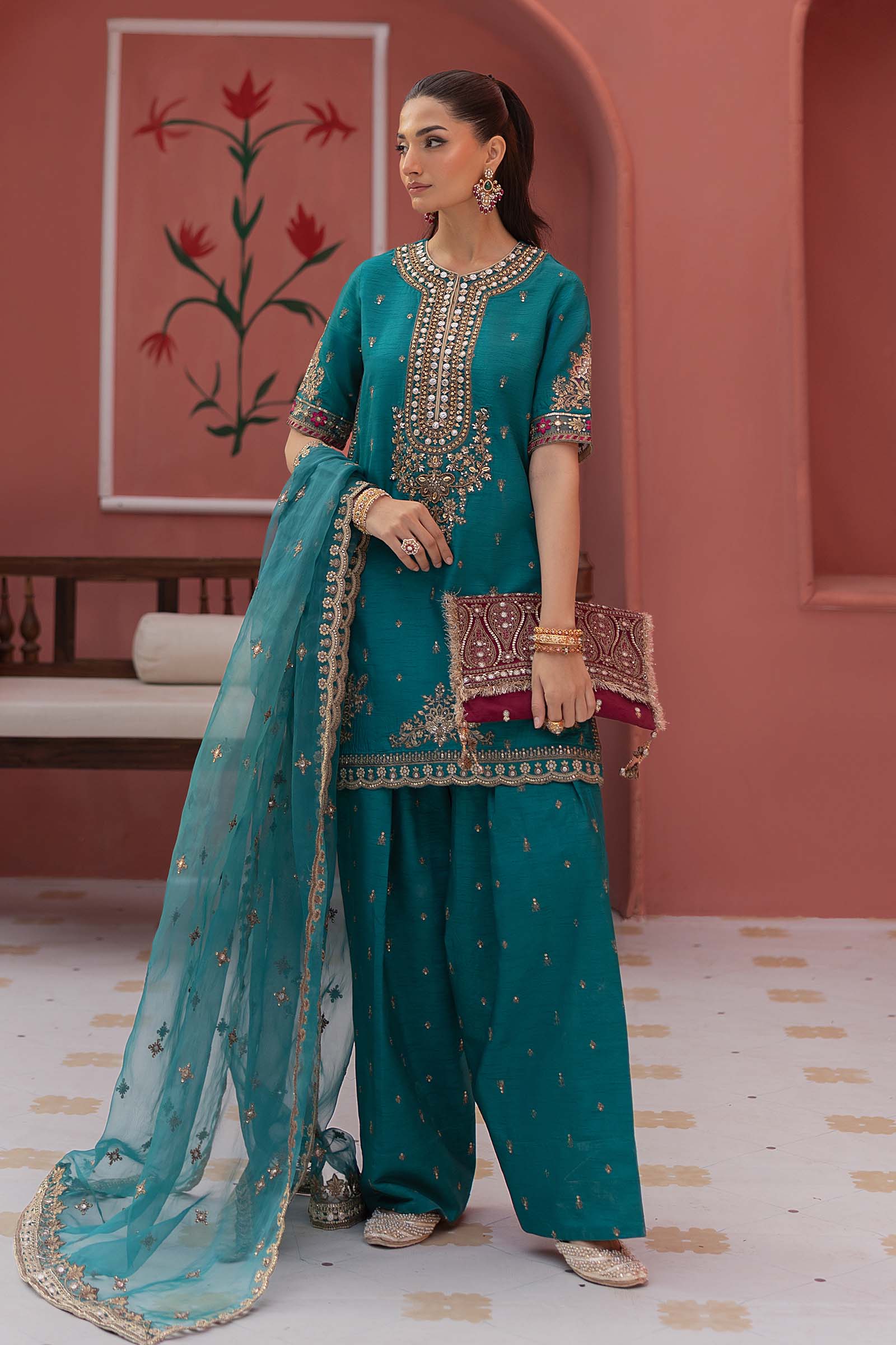 Maria B | Formal Wears | SF-EF25-63 by Maria Faisal - Registered Vendor of : Maria B - type : Ladies Clothes - 100% original wedding dresses