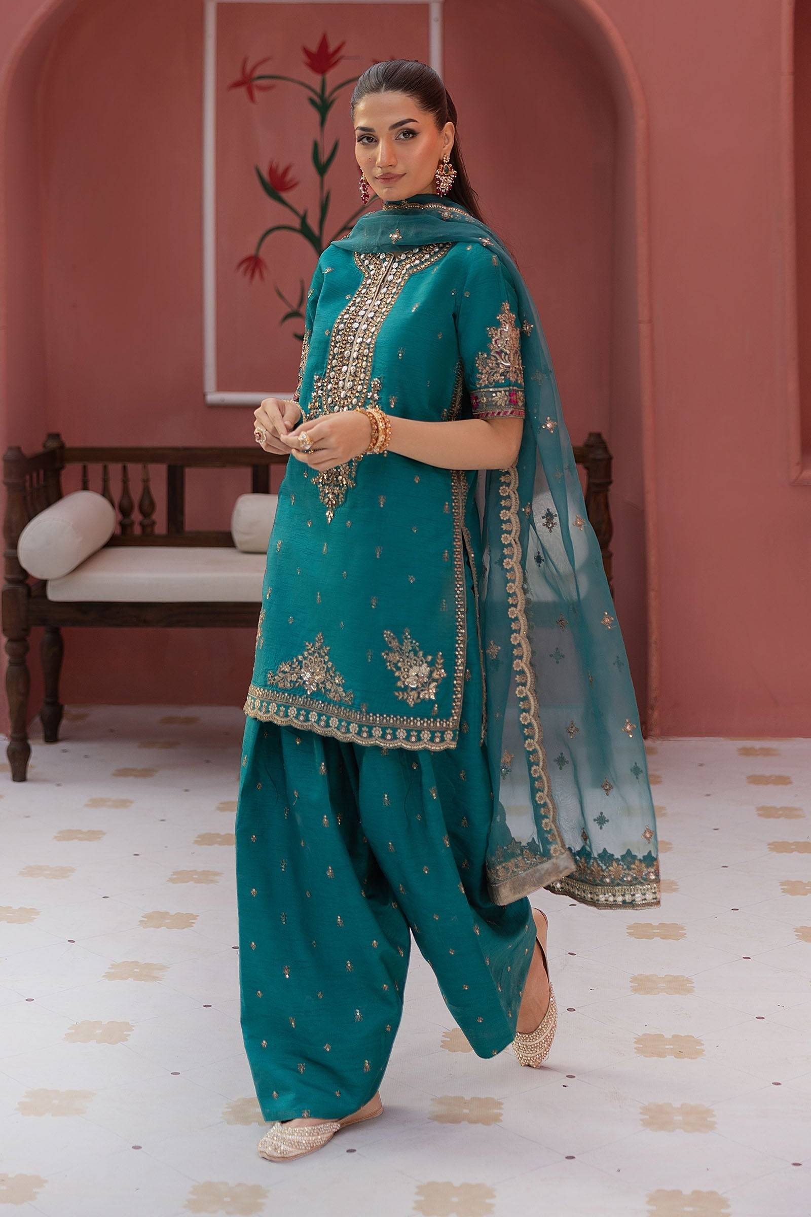Maria B | Formal Wears | SF-EF25-63 by Maria Faisal - Registered Vendor of : Maria B - type : Ladies Clothes - 100% original wedding dresses