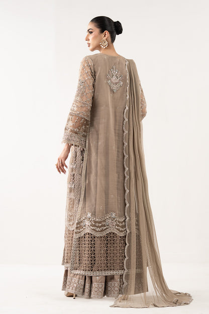 Maria B | Luxury Formals | SF-EF26-05-Coffee - Formal Dress - available at Maria Faisal in UK and USA.