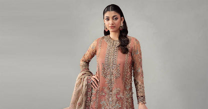 Maira B | Ready to Wear | SF-W24-62 Pink by Maria Faisal - Registered Vendor of : Maria B - type : Wedding Dress - 100% original wedding dresses
