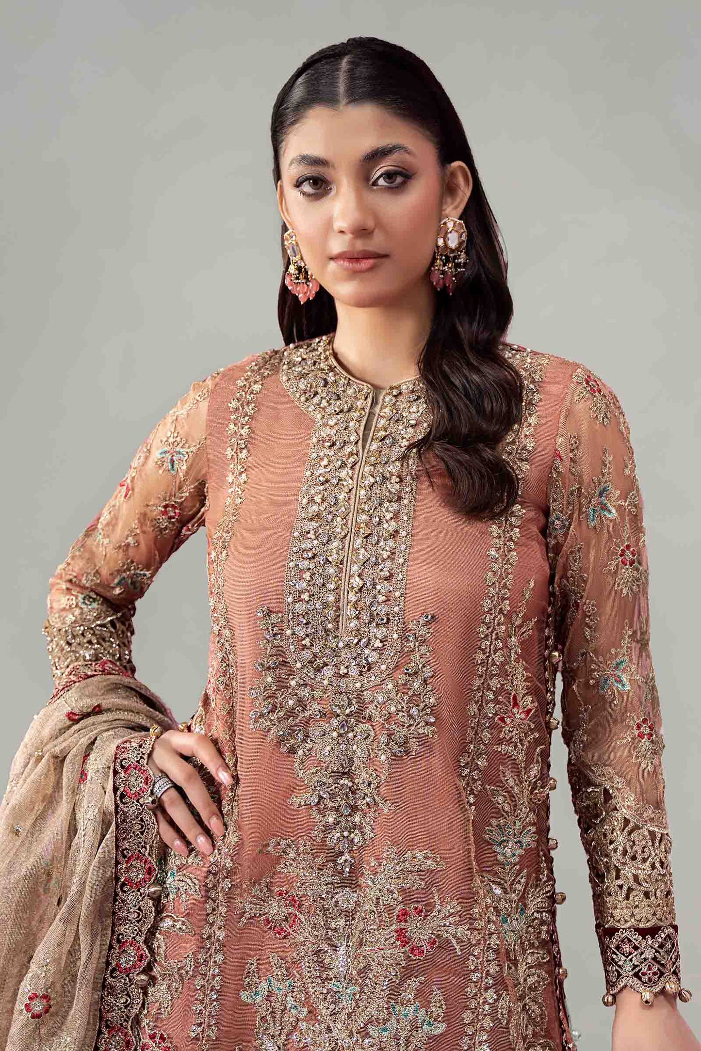 Maira B | Ready to Wear | SF-W24-62 Pink by Maria Faisal - Registered Vendor of : Maria B - type : Wedding Dress - 100% original wedding dresses