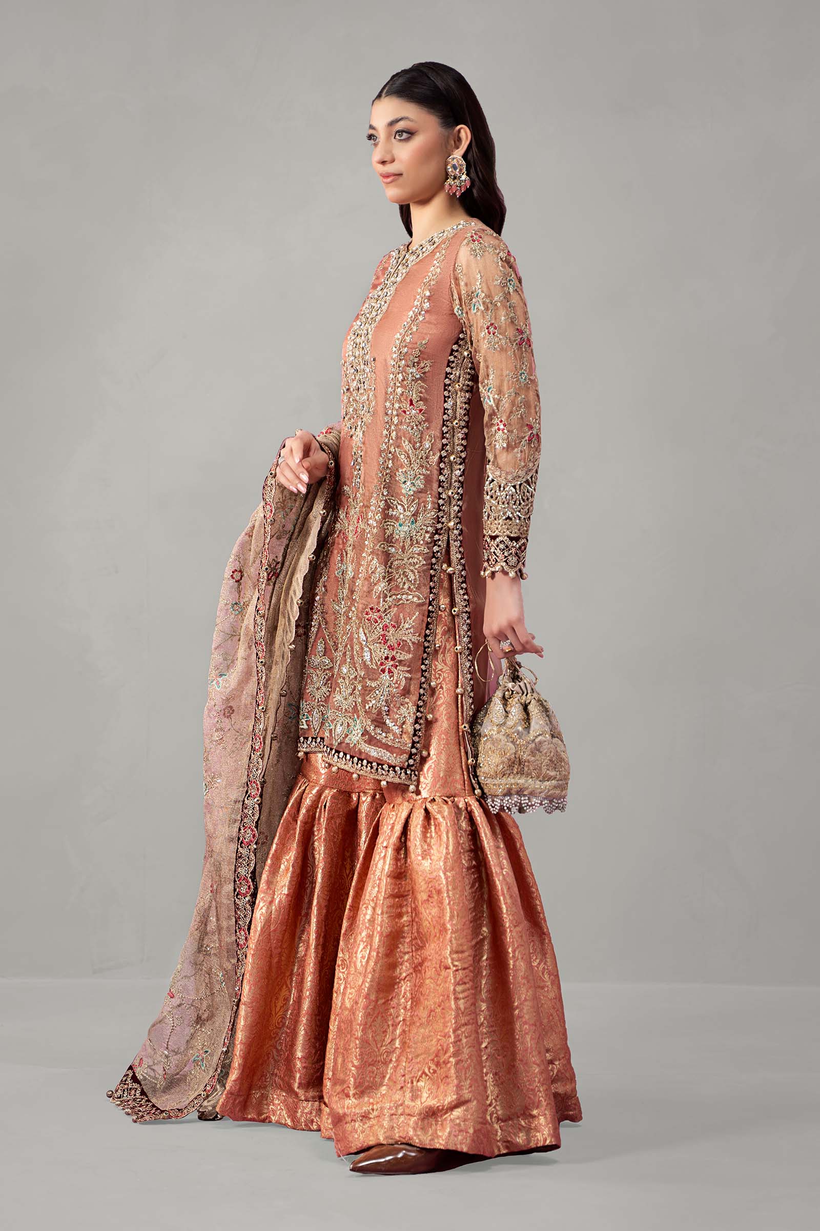 Maira B | Ready to Wear | SF-W24-62 Pink by Maria Faisal - Registered Vendor of : Maria B - type : Wedding Dress - 100% original wedding dresses