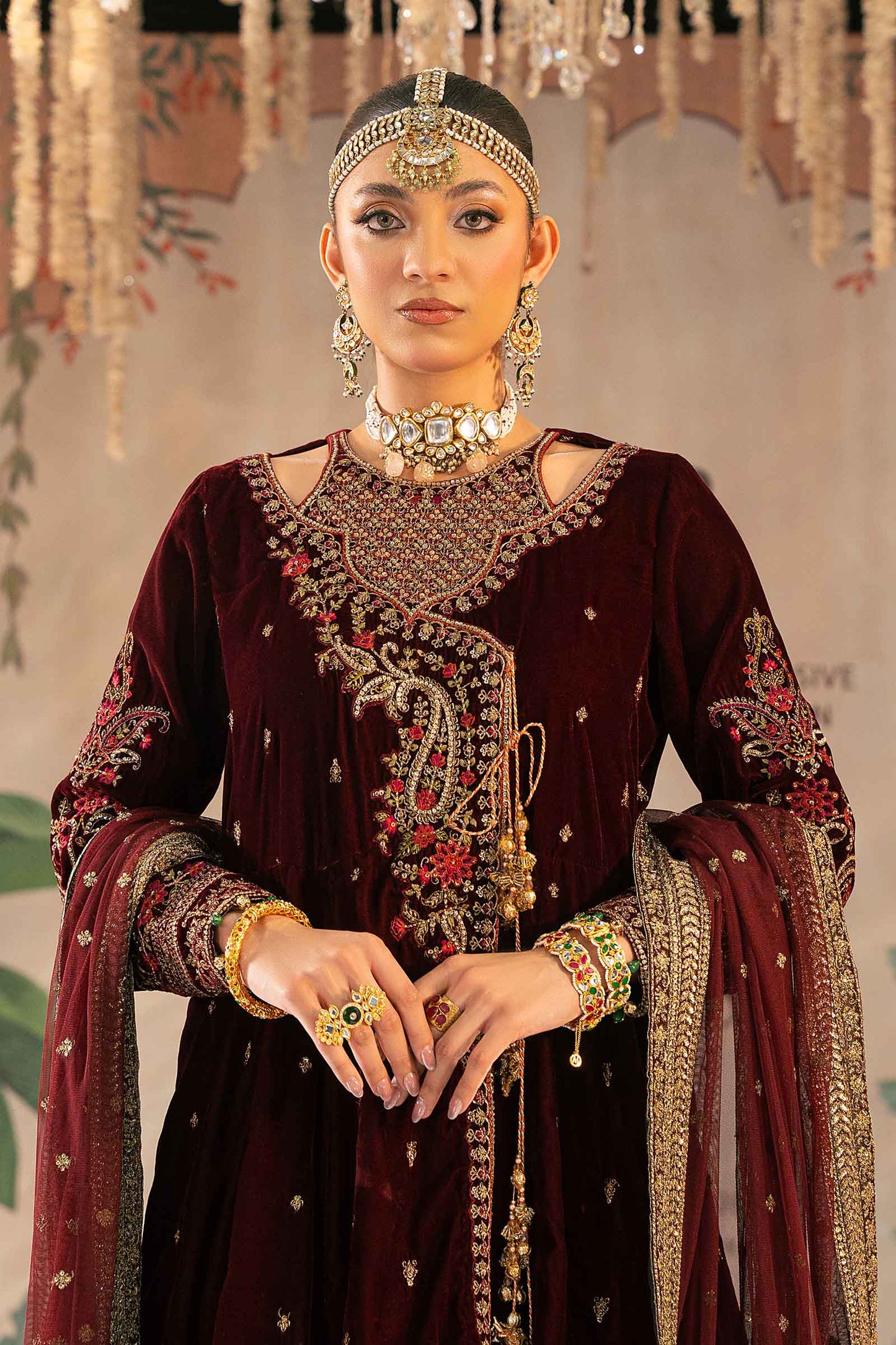 Maira B | Ready to Wear | SF-W24-02 Maroon by Maria Faisal - Registered Vendor of : Maria B - type : Wedding Dress - 100% original wedding dresses