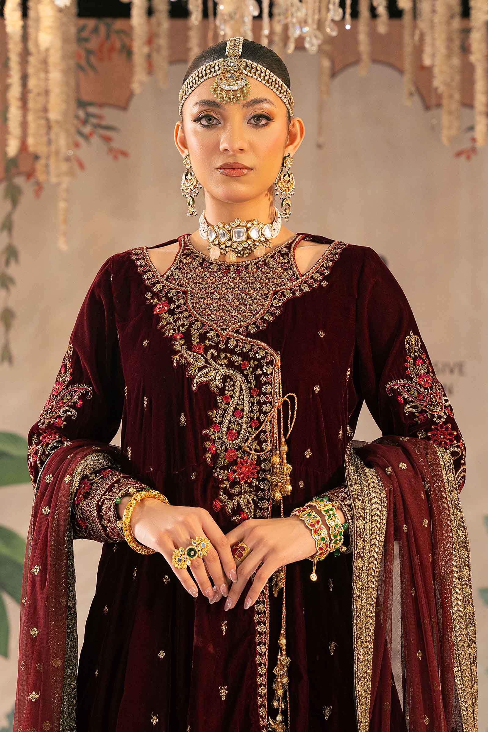 Maira B | Ready to Wear | SF-W24-02 Maroon by Maria Faisal - Registered Vendor of : Maria B - type : Wedding Dress - 100% original wedding dresses