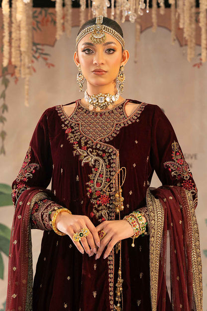 Maira B | Ready to Wear | SF-W24-02 Maroon by Maria Faisal - Registered Vendor of : Maria B - type : Wedding Dress - 100% original wedding dresses