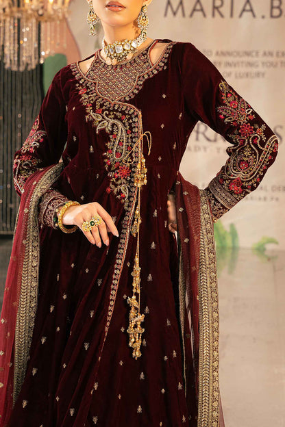 Maira B | Ready to Wear | SF-W24-02 Maroon by Maria Faisal - Registered Vendor of : Maria B - type : Wedding Dress - 100% original wedding dresses