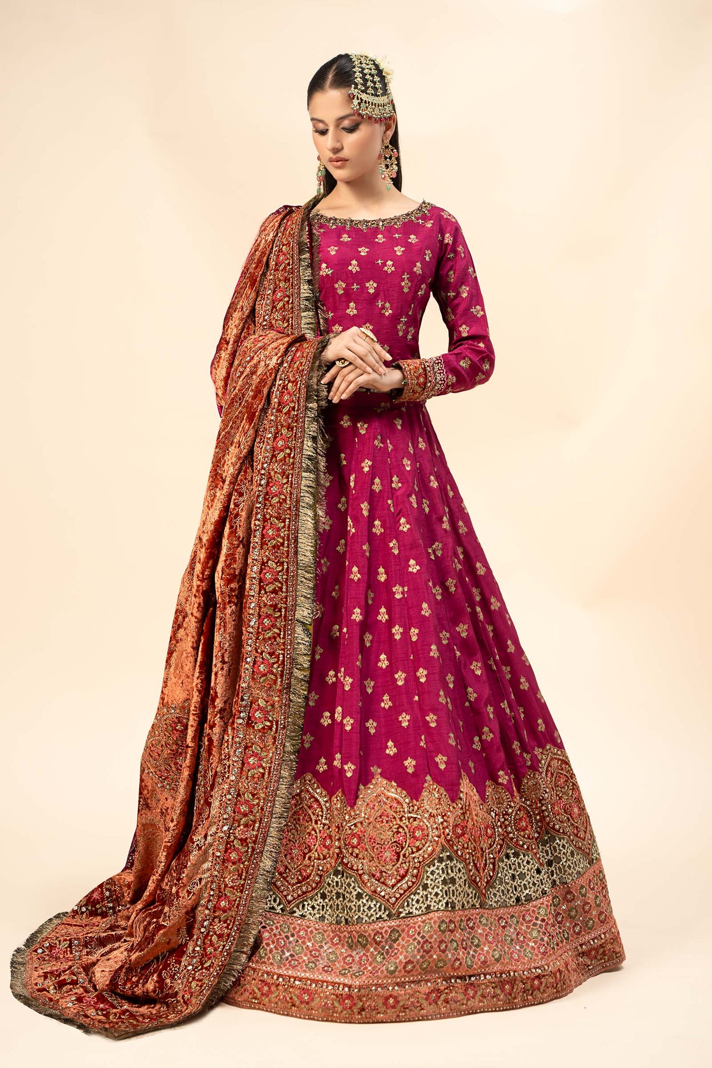 Maira B | Ready to Wear | SF-W24-26 by Maria Faisal - Registered Vendor of : Maria B - type : Wedding Dress - 100% original wedding dresses