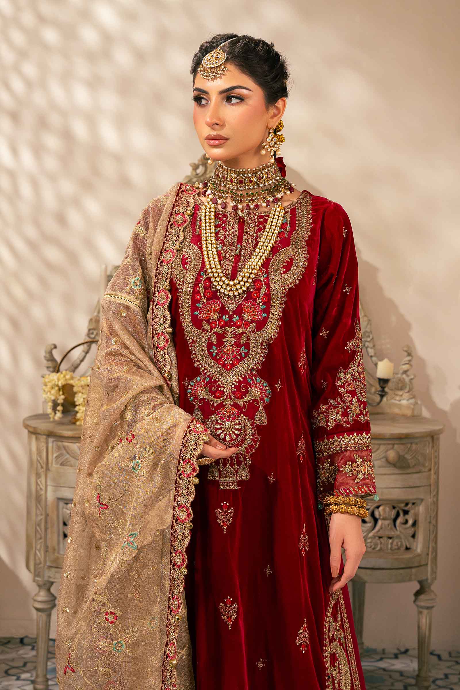 Maira B | Ready to Wear | SF-W24-29 Pink by Maria Faisal - Registered Vendor of : Maria B - type : Wedding Dress - 100% original wedding dresses