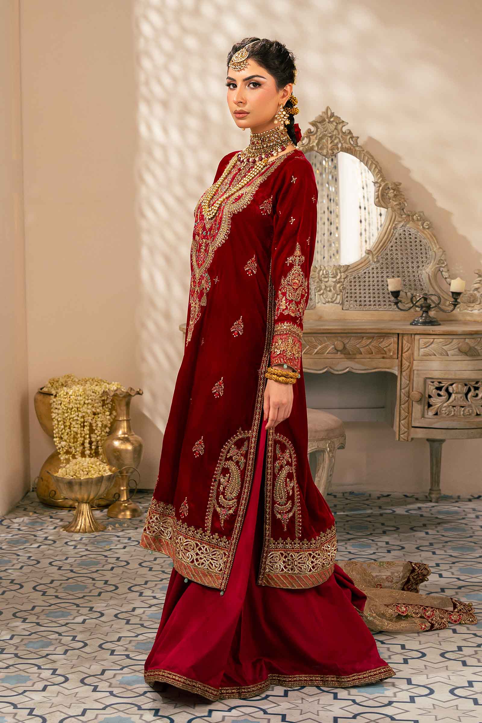 Maira B | Ready to Wear | SF-W24-29 Pink by Maria Faisal - Registered Vendor of : Maria B - type : Wedding Dress - 100% original wedding dresses