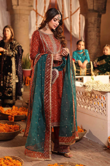 Maria B | Shehnai Luxury Formals | SF-W25-08 - Wedding Dress - available at Maria Faisal in UK and USA.