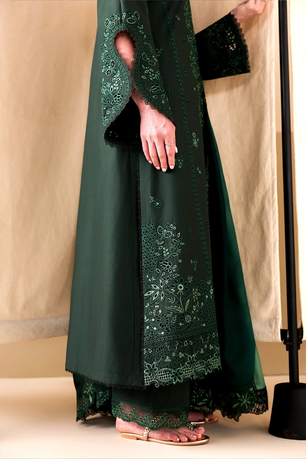 Azure | Luxury Lawn 26 | Shades Of Emerald - Luxury Dress - available at Maria Faisal in UK and USA.