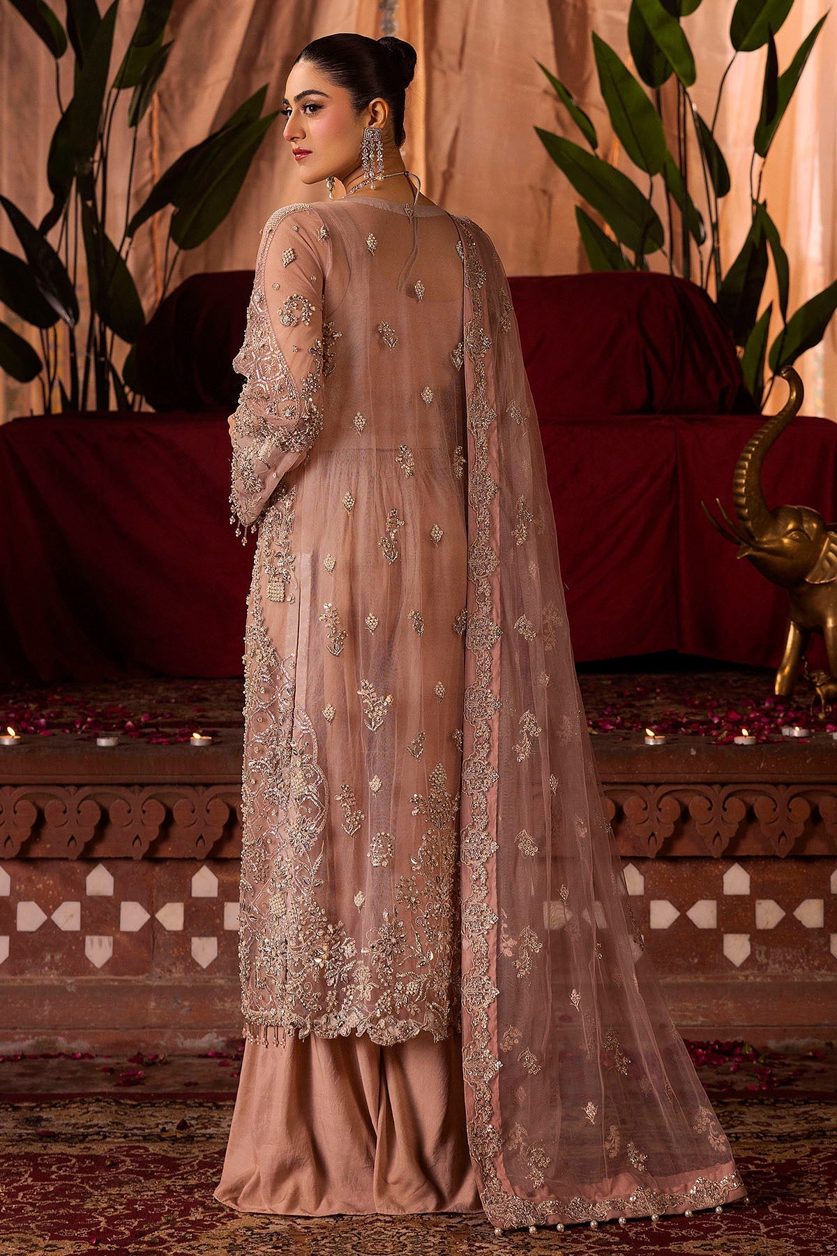 Motifz | Bridal Couture | 0011-REEM EMBROIDERED SILK NET STITCHED by Maria Faisal - Registered Vendor of : Motifz - type : Ladies Clothes - 100% original wedding dresses