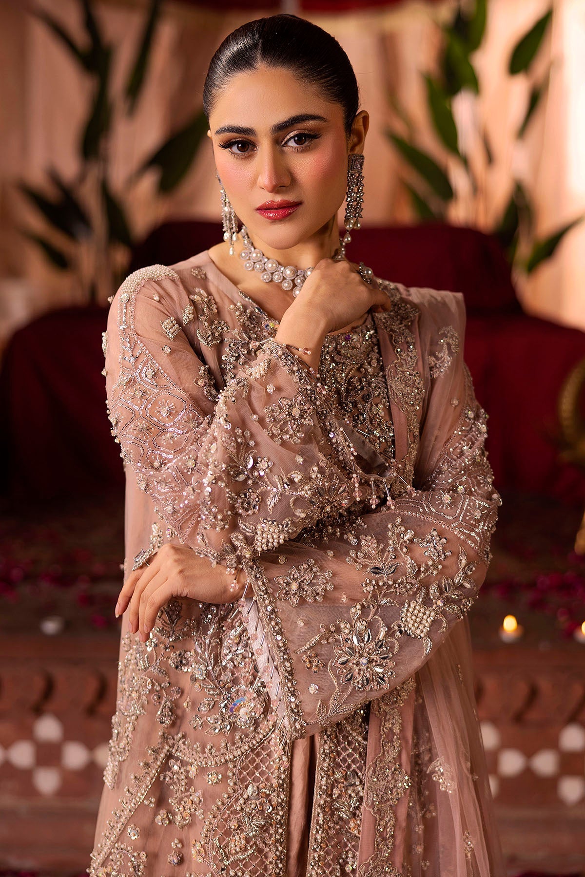 Motifz | Bridal Couture | 0011-REEM EMBROIDERED SILK NET STITCHED by Maria Faisal - Registered Vendor of : Motifz - type : Ladies Clothes - 100% original wedding dresses