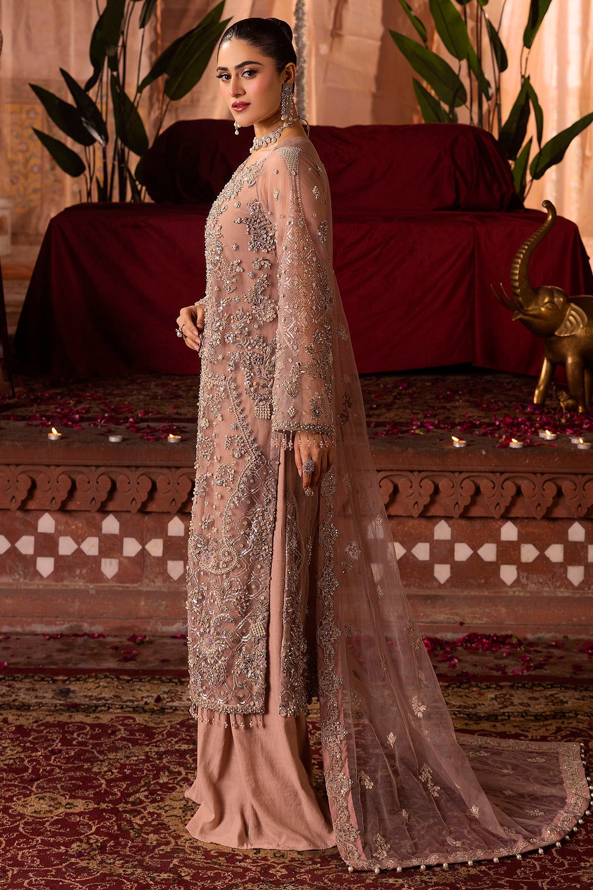 Motifz | Bridal Couture | 0011-REEM EMBROIDERED SILK NET STITCHED by Maria Faisal - Registered Vendor of : Motifz - type : Ladies Clothes - 100% original wedding dresses