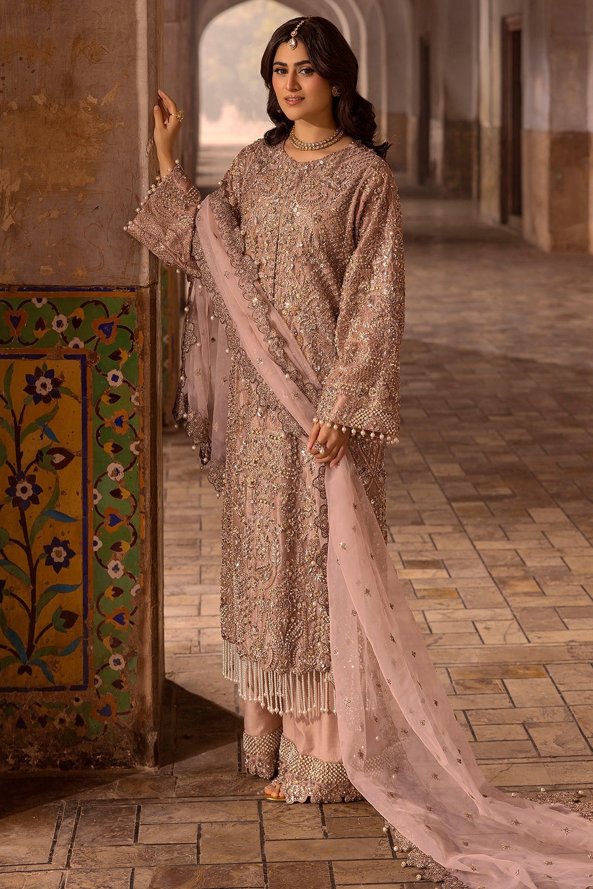 Motifz | Bridal Couture | 0012-MAYASA EMBROIDERED MESSORI STITCHED by Maria Faisal - Registered Vendor of : Motifz - type : Ladies Clothes - 100% original wedding dresses