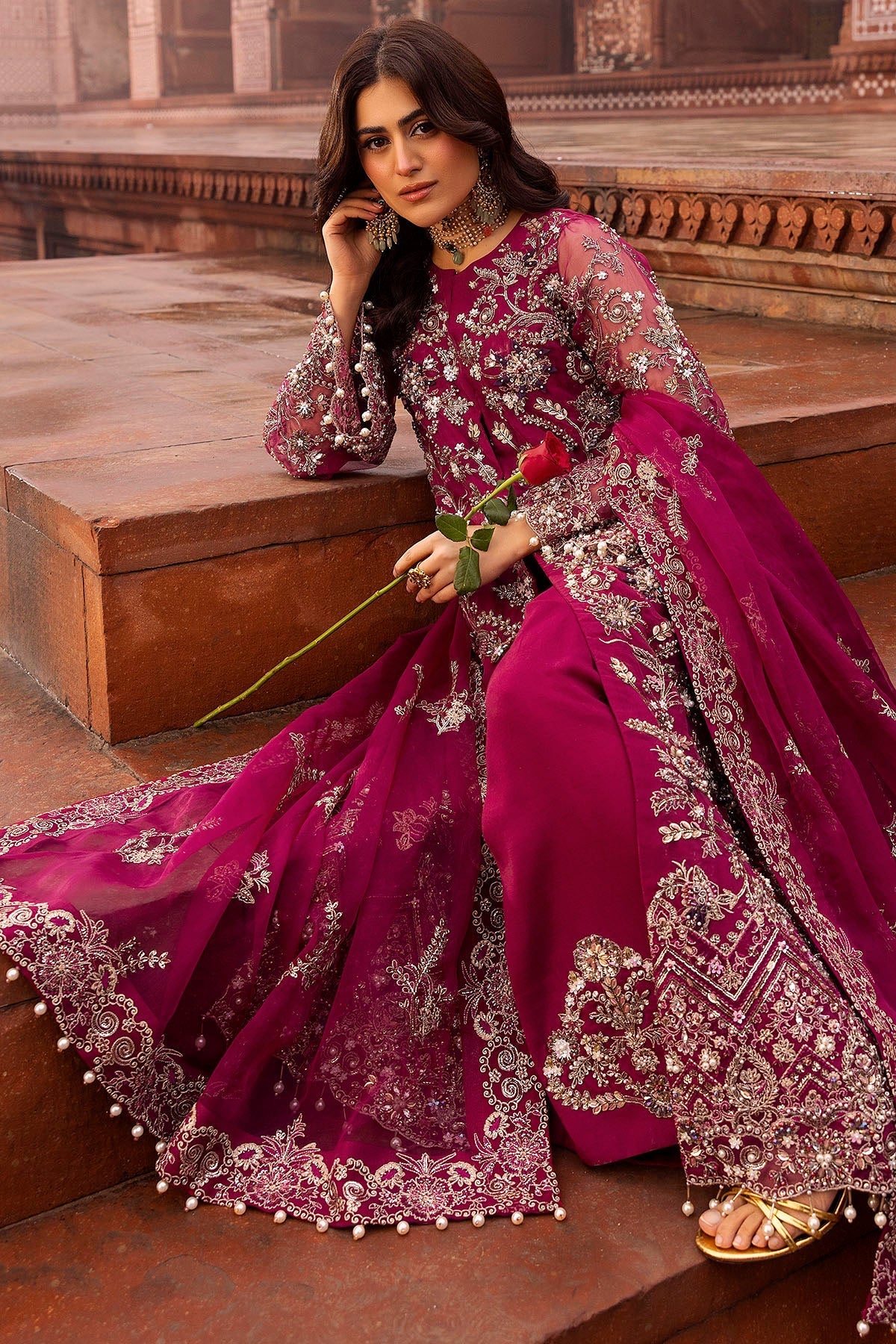 Motifz | Bridal Couture | 0013-HEER EMBROIDERED ORGANZA STITCHED by Maria Faisal - Registered Vendor of : Motifz - type : Ladies Clothes - 100% original wedding dresses