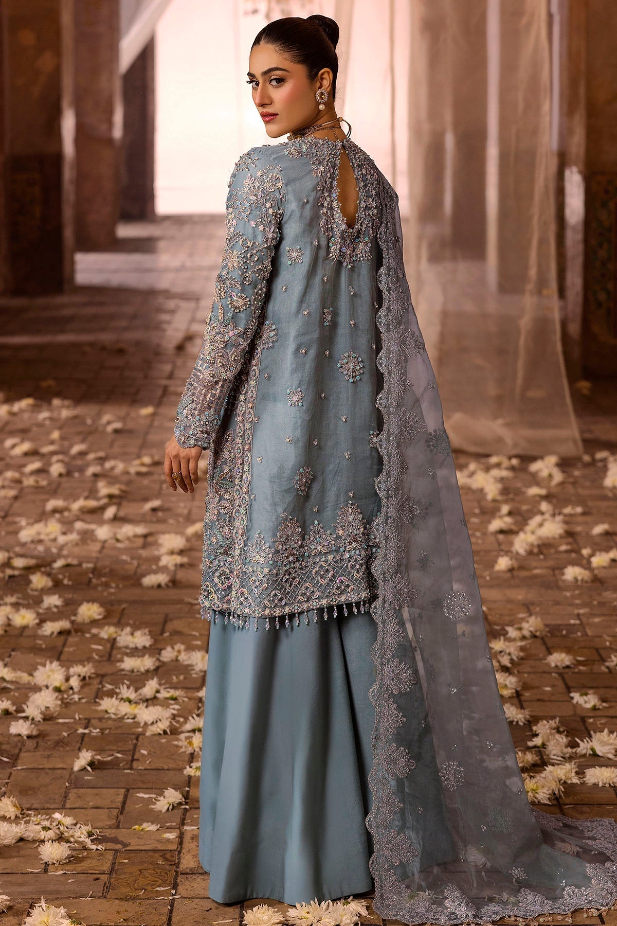 Motifz | Bridal Couture | 0014-FIROZEH EMBROIDERED ORGANZA STITCHED by Maria Faisal - Registered Vendor of : Motifz - type : Ladies Clothes - 100% original wedding dresses