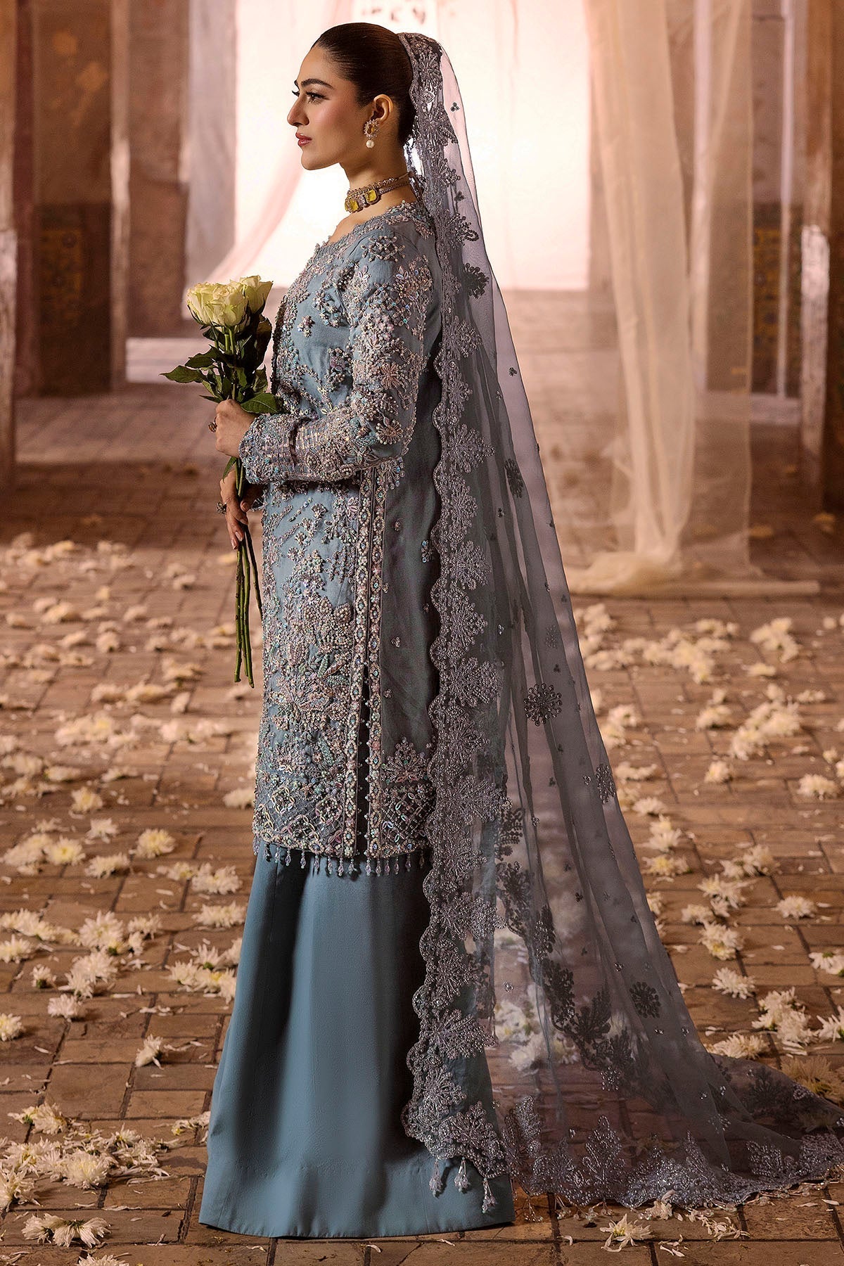 Motifz | Bridal Couture | 0014-FIROZEH EMBROIDERED ORGANZA STITCHED by Maria Faisal - Registered Vendor of : Motifz - type : Ladies Clothes - 100% original wedding dresses