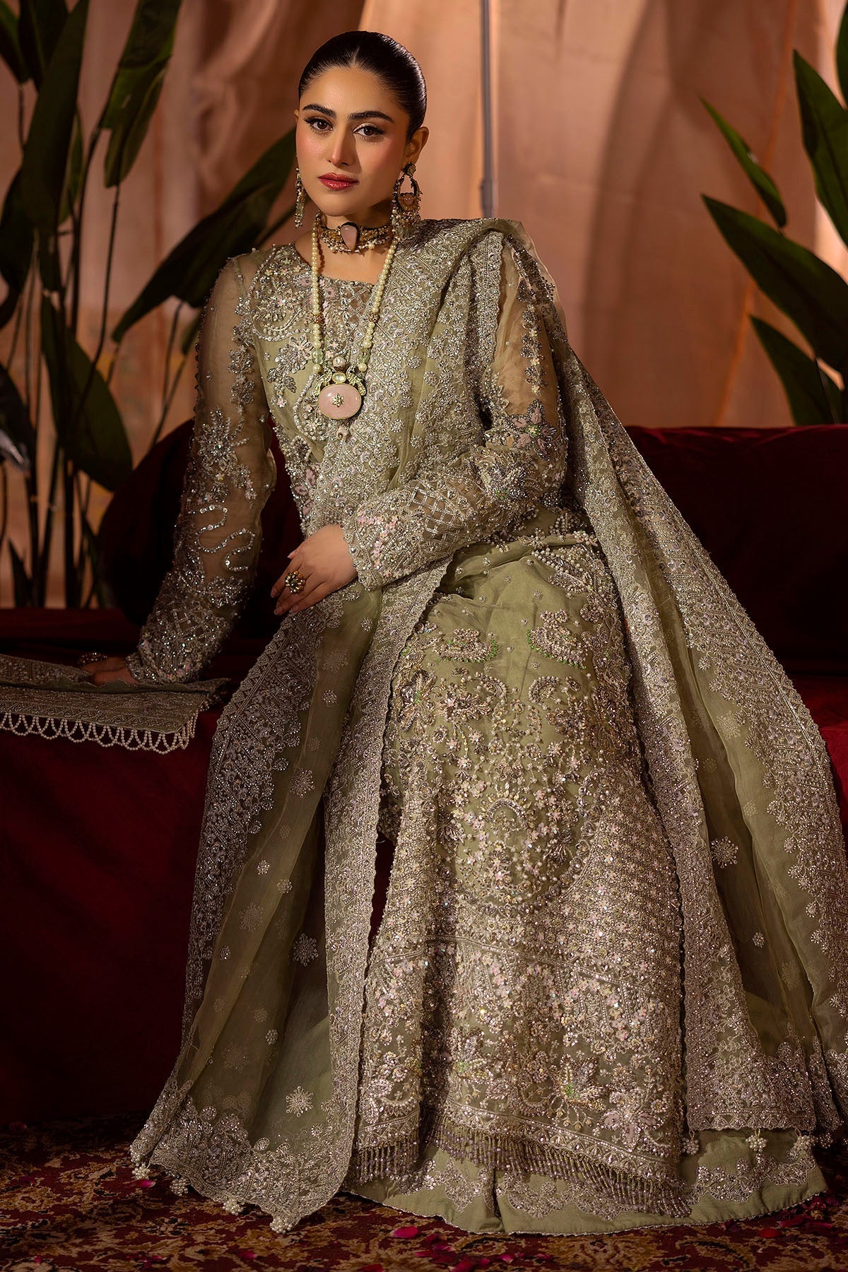 Motifz | Bridal Couture | 0016-MEERAZ EMBROIDERED ORGANZA STITCHED by Maria Faisal - Registered Vendor of : Motifz - type : Ladies Clothes - 100% original wedding dresses